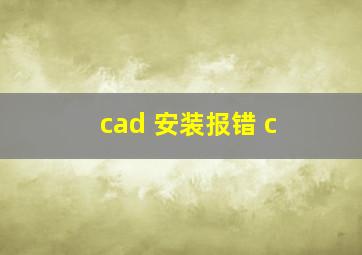 cad 安装报错 c